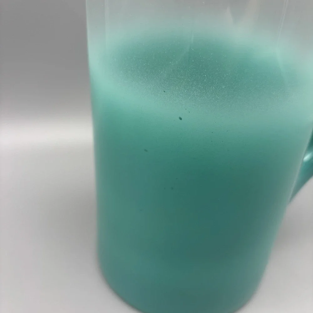 Vintage Blendo Turquoise Frosted Glass 11.5